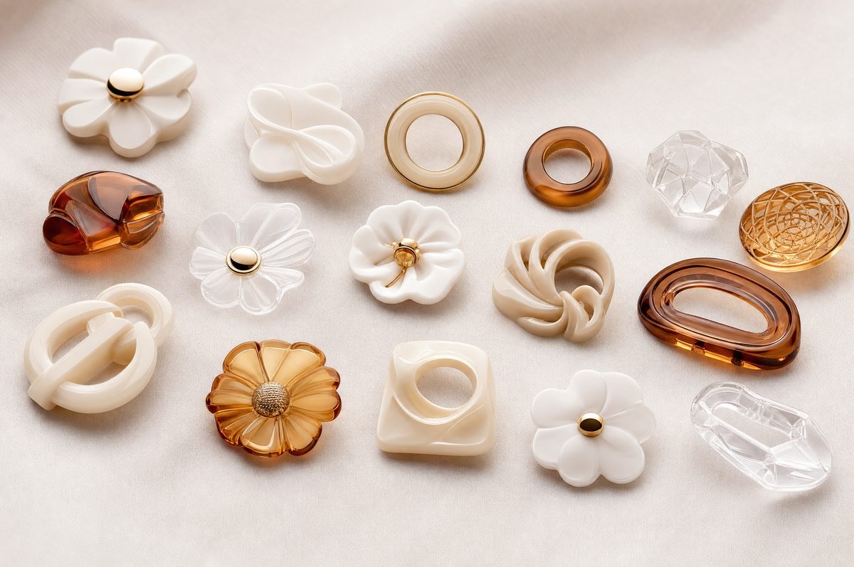 Fine moulded plastic components for jewellery and accessories
